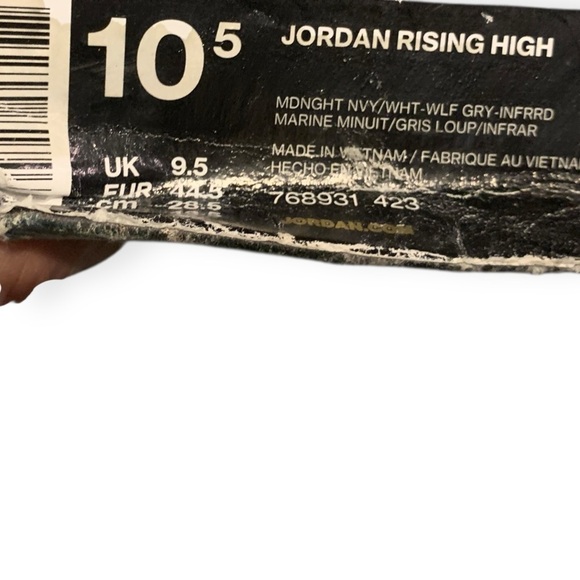 Jordan Rising High Midnight Navy and White Sneakers main image 5